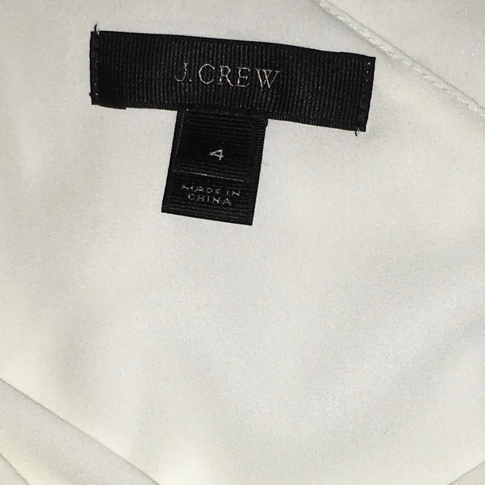 J. Crew White Ruffled Layered Cami Top Sz 4